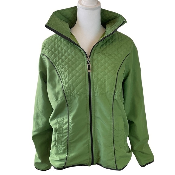 🎉 SALE THREE Hearts Green Lightweight Jacket - Picture 1 of 4